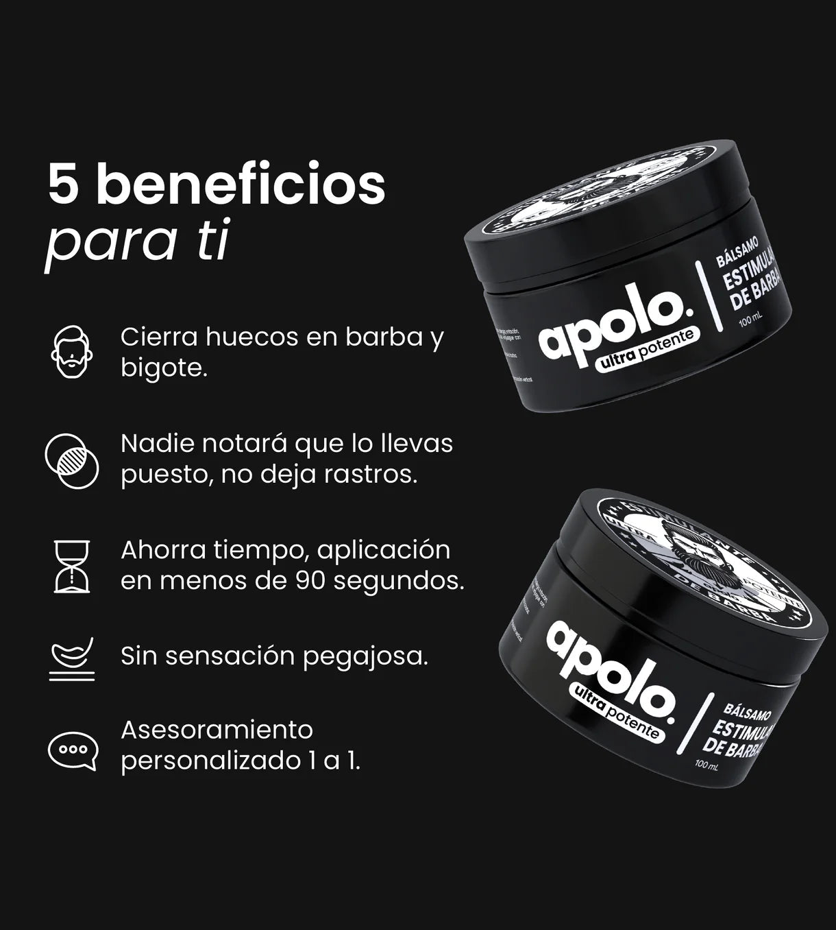 Bálsamo Estimulante de Barba Apolo — Ultra Potente