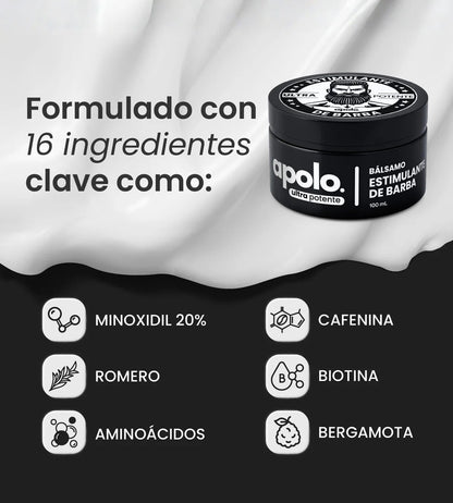 Bálsamo Estimulante de Barba Apolo — Ultra Potente