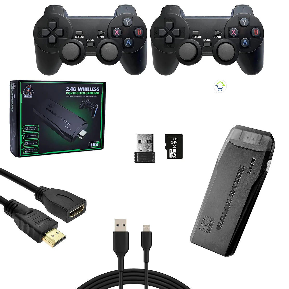 CONSOLA GAMESTICK 4K (+20.000 juegos de 9 consolas) + 2 mandos 🎮