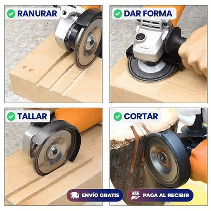 DISCO CON CADENA PARA CORTE DE MADERA