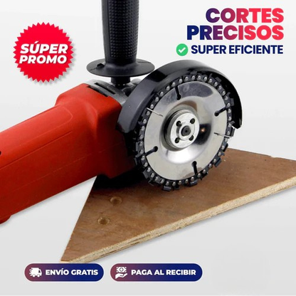 DISCO CON CADENA PARA CORTE DE MADERA