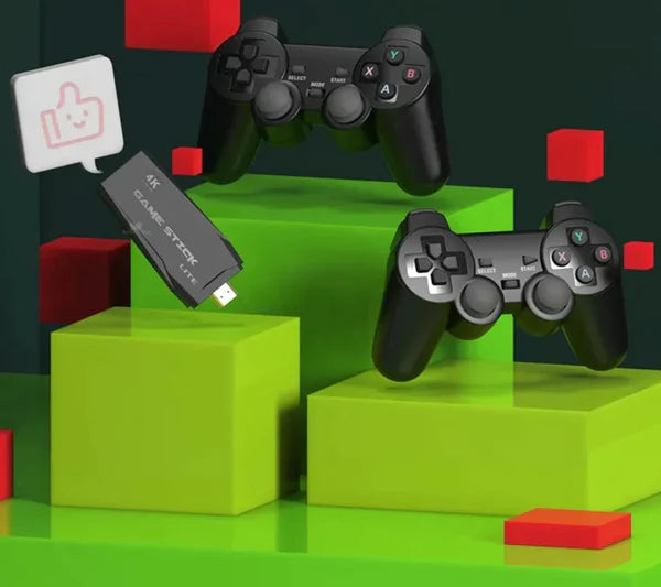 CONSOLA GAMESTICK 4K (+20.000 juegos de 9 consolas) + 2 mandos 🎮