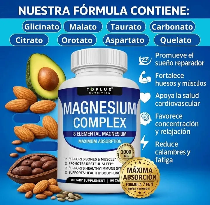 Magnesio Complex Magnesium X1 Tarro De 90 Capsulas Natural