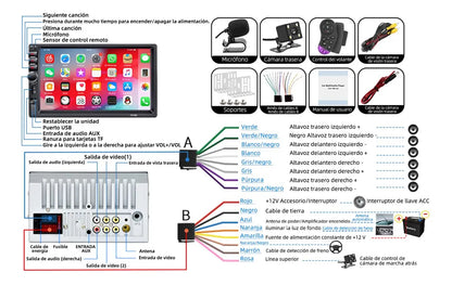 Radio Carro Pantalla 7 Con Camara De Reversa USB 7010B