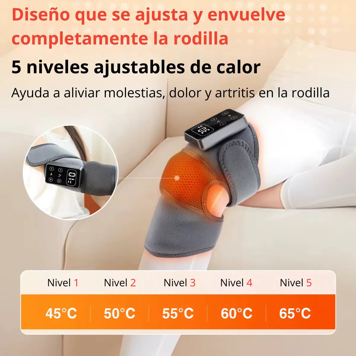 Masajeador De Rodilla Con Calor
