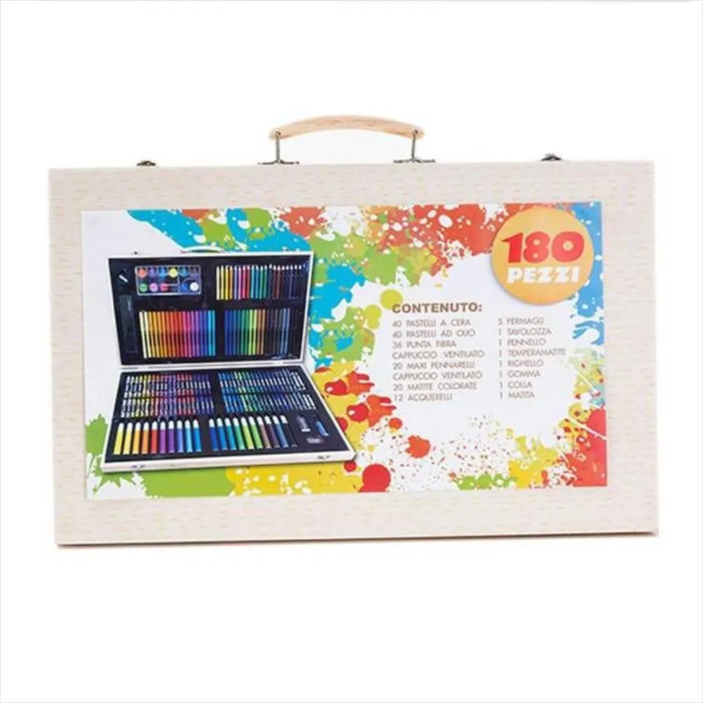 Set De Arte Y Dibujo Para Niños En Madera X 180 Piezas