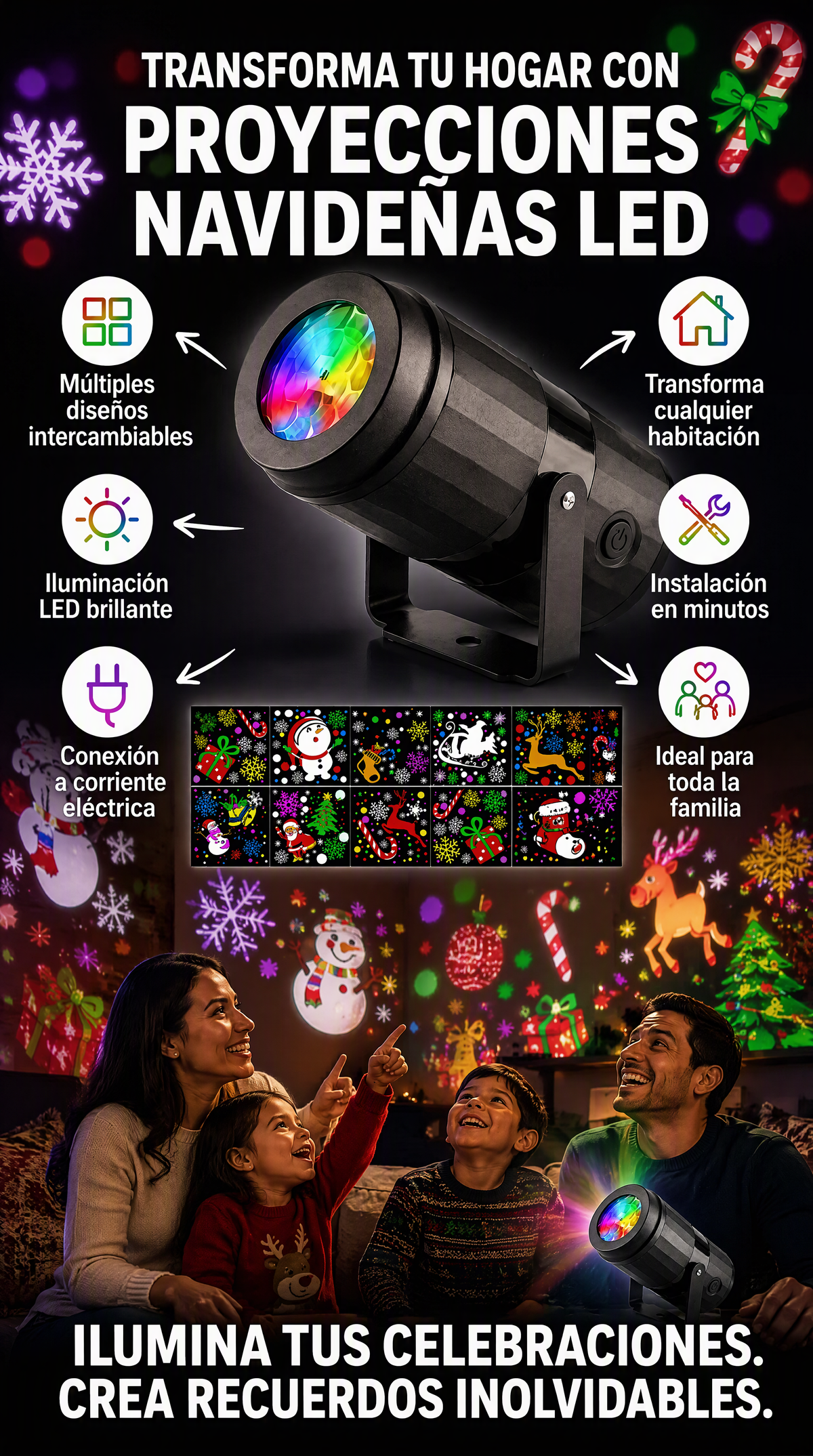 Beneficios del Proyector Navideño LED