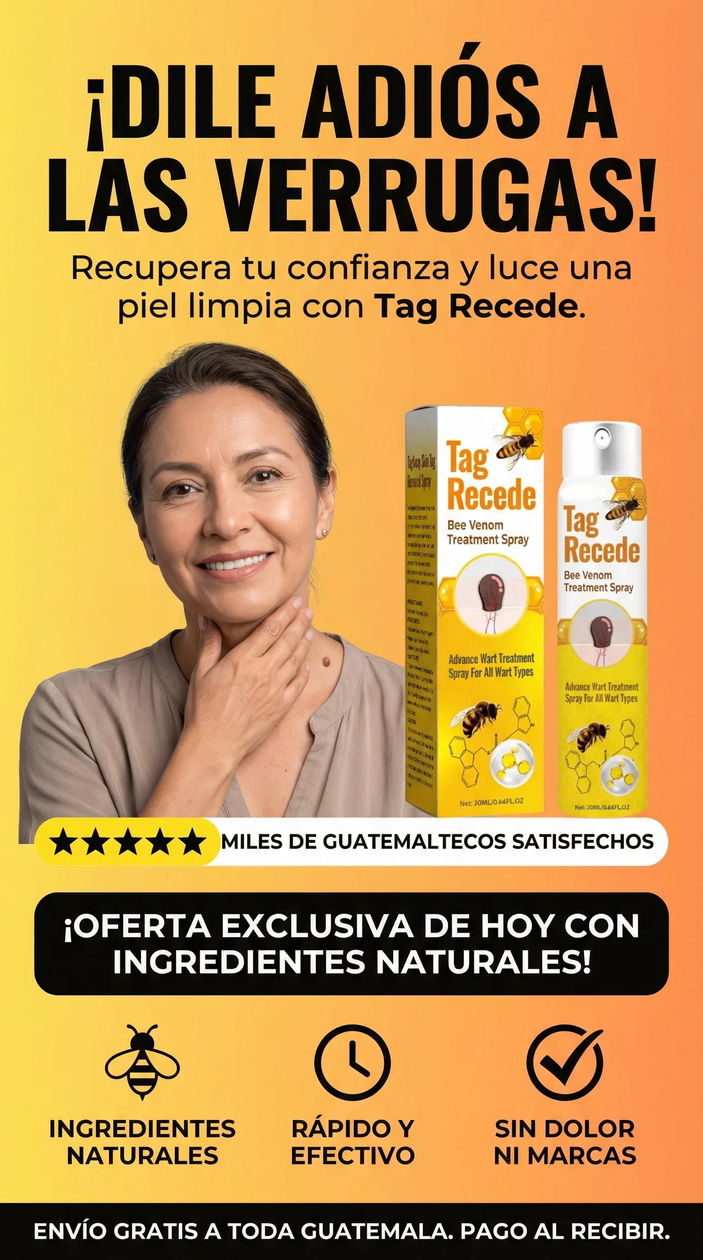 Tag Recede - Spray Eliminador de verrugas
